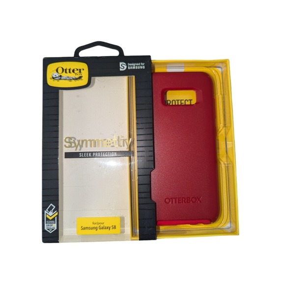 OTTERBOX Symmetry Series Case for Samsung Galaxy S8‎ - Dark Red On Red W4 - Picture 2 of 3